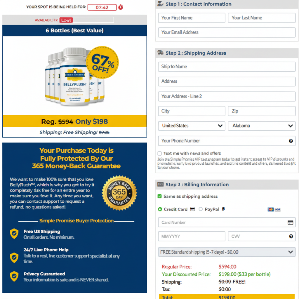 bellyflush checkout page
